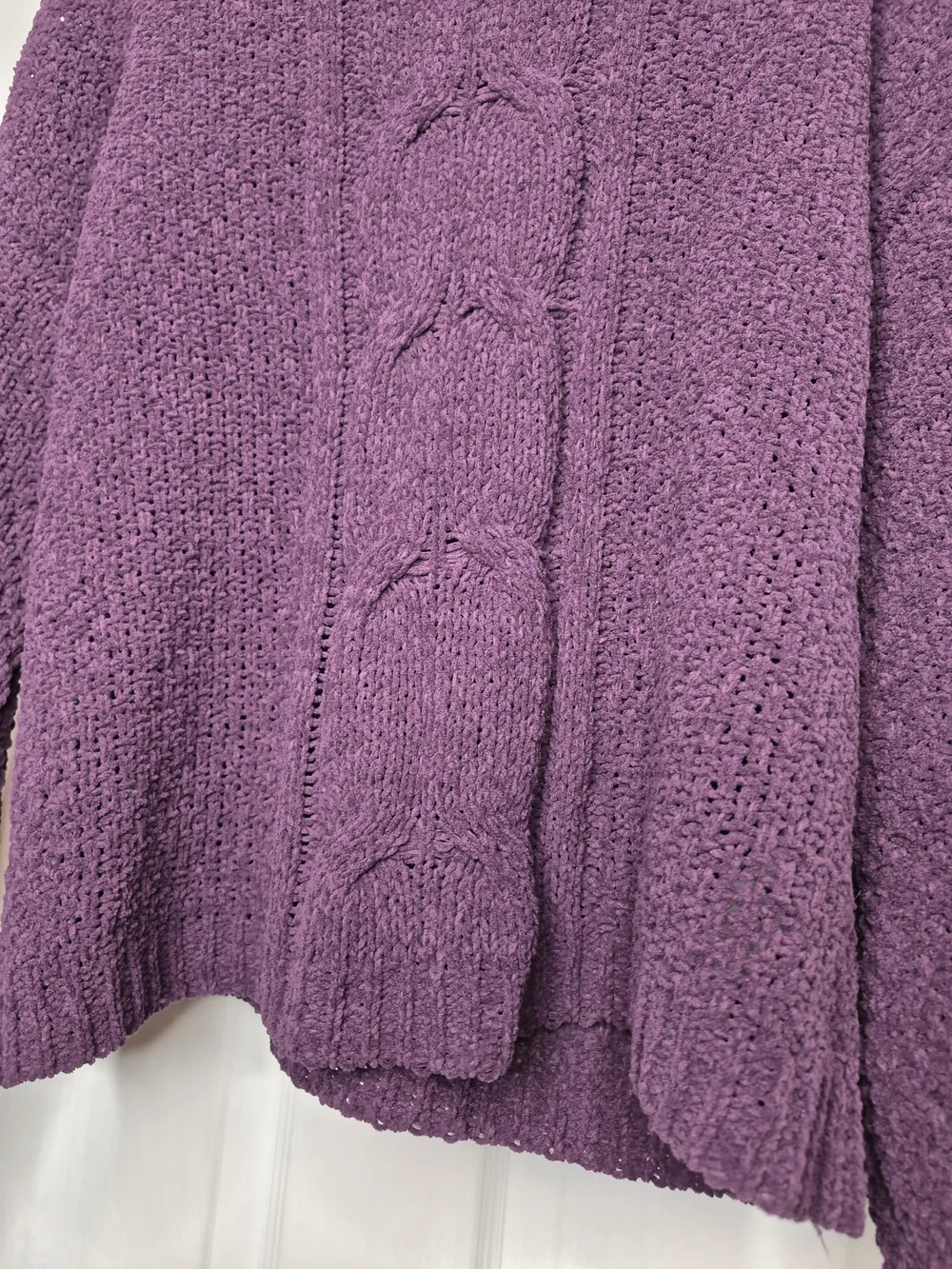 Seven7 Purple Cowl Neck Sweater Large